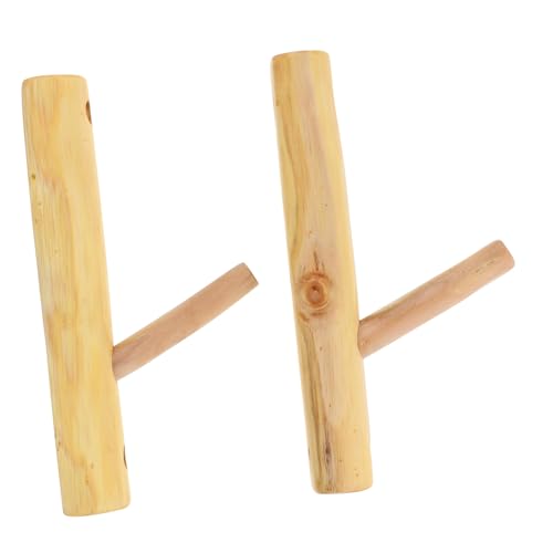 ROMISBABA 2 Stück Teiliges Baumast Wandhaken aus Holz Handgefertigte Natürliche Garderobenhaken für Mantel Schlüssel Handtücher Rustikale Platzsparende Wandmontage für Flur Bad Küche von ROMISBABA