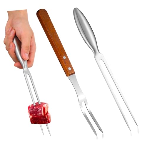 ROMISBABA 2 Stück Teiliges Bbq und Holzgriff Stabile Fleischgabeln mit Spitzem Kopf Robustes Grillbesteck für Sicheres Tranchieren und Servieren Beim Barbecue ROMISBABA 2 Stück Teiliges Bbq und Holzgriff Stabile Fleischgabeln mit Spitzem Kopf Robustes Grillbesteck für Sicheres Tranchieren und Servieren Beim Barbecue von ROMISBABA