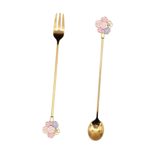 ROMISBABA 2 Stück Teiliges Dessertbesteck aus Japanischem Edelstahl Elegante Blüten Gabel und Löffel in Gold für Kaffee Eis Desserts und Partys Spülmaschinengeeignet Vielseitig Verwendbar ROMISBABA 2 Stück Teiliges Dessertbesteck aus Japanischem Edelstahl Elegante Blüten Gabel und Löffel in Gold für Kaffee Eis Desserts und Partys Spülmaschinengeeignet Vielseitig Verwendbar von ROMISBABA
