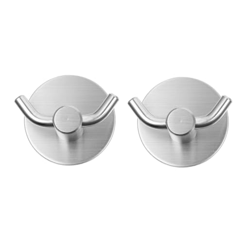 ROMISBABA 2 Stück Teiliges Edelstahl Wandhaken Selbstklebend Rostfrei Zuverlässiger Halt für Handtücher Küchen und Badezimmertüren Einfache Montage Glatten Oberflächen Wie Fliesen und Glas ROMISBABA 2 Stück Teiliges Edelstahl Wandhaken Selbstklebend Rostfrei Zuverlässiger Halt für Handtücher Küchen und Badezimmertüren Einfache Montage Glatten Oberflächen Wie Fliesen und Glas von ROMISBABA