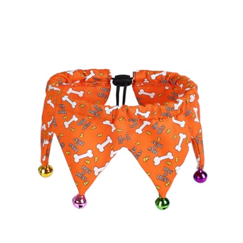 ROMISBABA 2 Stück Teiliges Halloween Haustierhalsband mit Glocken Verstellbares Polyester Katzen und Hundehalsband für Welpen Atmungsaktiv Leicht für Halsumfang Orange und Schwarz ROMISBABA 2 Stück Teiliges Halloween Haustierhalsband mit Glocken Verstellbares Polyester Katzen und Hundehalsband für Welpen Atmungsaktiv Leicht für Halsumfang Orange und Schwarz von ROMISBABA