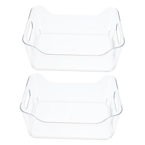 ROMISBABA 2 Stück Teiliges Kleine Transparente Kühlschrank Aufbewahrungsboxen Multifunktionale Fridge Storage Bins mit Hoher Stabilität Geruchsneutral Platzsparend für von ROMISBABA
