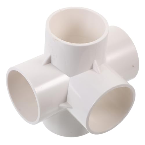 ROMISBABA 2 Stück Teiliges PVC Rohrverbinder Wege Fitting für Gartenzaun Rahmen Rostfrei Hohe Festigkeit Vielseitig Einsetzbar Einfache Montage Kompatibel mit PVC Rohren von ROMISBABA