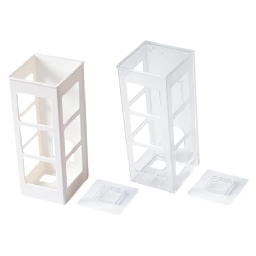 ROMISBABA 2 Stück Teiliges Wandmontiertes Haarstyling Ohne Bohren Platzsparender Haartrockner Lockenstabhalter Moderner Badezimmer wandhalter Für Föhn Glätteisen und Haarwerkzeuge Weiß von ROMISBABA