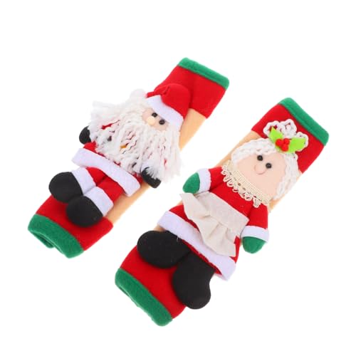 ROMISBABA 2 Stück Teiliges Weihnachts Griffschutz für Kühlschrank und Mikrowelle Fettabweisend Rutschfest Dekorativ für Küche Geeignet für Haushaltsgeräte und Geschenkidee von ROMISBABA