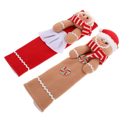 ROMISBABA 2 Stück Teiliges Weihnachts-gingerbread-griffschoner aus Weichem Waschbarem Stoff Abnehmbare Festliche Küchengeräte-griffhüllen für Kühlschrank Mikrowelle Geschirrspüler und ROMISBABA 2 Stück Teiliges Weihnachts-gingerbread-griffschoner aus Weichem Waschbarem Stoff Abnehmbare Festliche Küchengeräte-griffhüllen für Kühlschrank Mikrowelle Geschirrspüler und von ROMISBABA