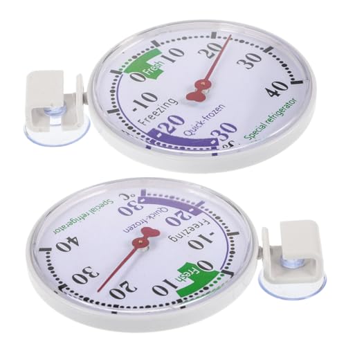 ROMISBABA 2 Stück Temperaturanzeige Kühlschrank Gefrierschrank Thermometer Haushalt Präzise Messung Leicht Ablesbar Vielseitig für Lebensmittel Medikamente Supermarkt von ROMISBABA