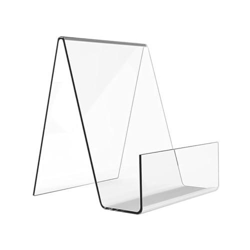 ROMISBABA 2 Stück Transparente Acryl Kalenderhalter Stabile Buch und Bildhalter Kratzfeste Desktop Displayständer für Büro Shop und Ausstellungen Multifunktionale Präsentationsregale von ROMISBABA