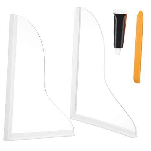 ROMISBABA 2 Stück Transparenter Duschspritzschutz Eckschutz aus Kunststoff und Silikon Selbstklebender Badewannen Waschbecken spritzschutz Einfache Montage ohne Bohren Langlebiger ROMISBABA 2 Stück Transparenter Duschspritzschutz Eckschutz aus Kunststoff und Silikon Selbstklebender Badewannen Waschbecken spritzschutz Einfache Montage ohne Bohren Langlebiger von ROMISBABA