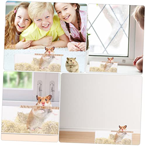 ROMISBABA 2 Stück Transparenter Hamster Badebox aus Kleine Sandkiste für Kleintiere Leicht zu Reinigen Staubgeschützt für Chinchillas und Hamster Halbgedeckt von ROMISBABA
