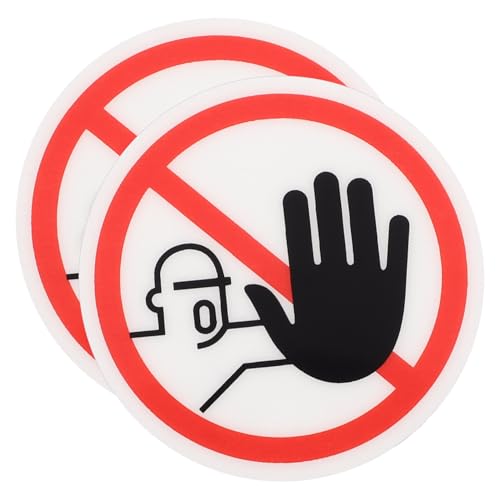 ROMISBABA 2 Stück Warnschild Nicht Berühren PVC Aufkleber mit Starkem Kleber Langlebig für Geräte und Lager Reißfest Selbstklebend Sicherheitshinweis von ROMISBABA