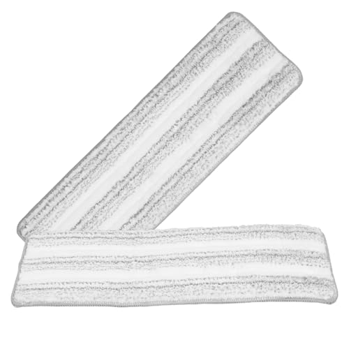 ROMISBABA 2 Stück Wiederverwendbare Mop Ersatzpads mit Streifen und Festem Bürstenhaar Saugfähige Reinigungspads für Flachmopp Geeignet für Fliesen und Marmorböden Einfache Montage ROMISBABA 2 Stück Wiederverwendbare Mop Ersatzpads mit Streifen und Festem Bürstenhaar Saugfähige Reinigungspads für Flachmopp Geeignet für Fliesen und Marmorböden Einfache Montage von ROMISBABA