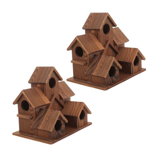 ROMISBABA 2 Stück Wildvogel-nistkasten aus Natürlichem Holz Rustikaler Vogelhaus-nistplatz mit Cottage-Design Wetterfest Dekorativ für Garten Terrasse Balkon und Hinterhof ROMISBABA 2 Stück Wildvogel-nistkasten aus Natürlichem Holz Rustikaler Vogelhaus-nistplatz mit Cottage-Design Wetterfest Dekorativ für Garten Terrasse Balkon und Hinterhof von ROMISBABA