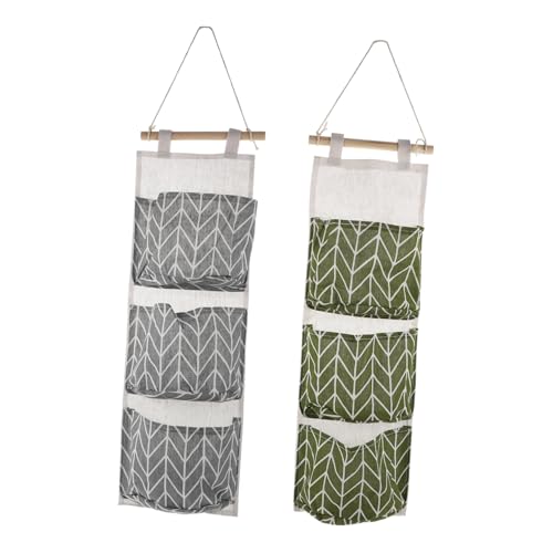 ROMISBABA 2 Stück wasserdichte Hängende Aufbewahrungstaschen Baumwoll leinen Fächer Platzsparend Vielseitig für Haushalt Schlafzimmer Bad Praktische Wand Organizer in Grün ROMISBABA 2 Stück wasserdichte Hängende Aufbewahrungstaschen Baumwoll leinen Fächer Platzsparend Vielseitig für Haushalt Schlafzimmer Bad Praktische Wand Organizer in Grün von ROMISBABA