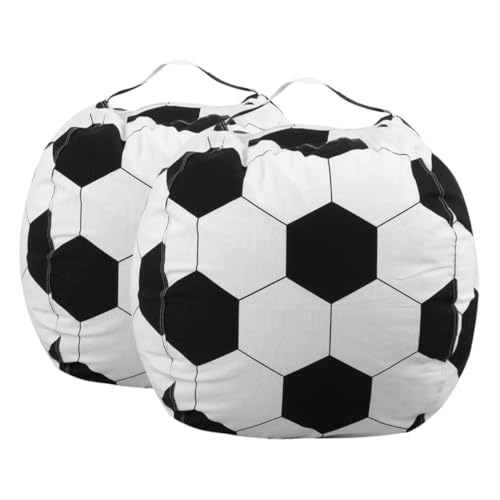 ROMISBABA 2 Stück Aufbewahrungstasche Für Kinderzimmer Weich Flauschig Sitzsack-Abdeckung Für Stofftiere Organizer Spielzeug von ROMISBABA