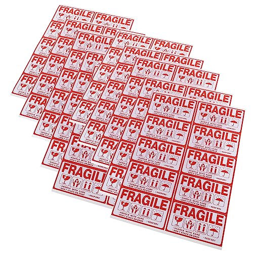 ROMISBABA 20 Blatt Selbstklebende Fragile Warning Labels mit Je Haftetiketten Rote Versandaufkleber für Zerbrechliche Pakete Robuste Warnsticker für Sicheren Transport und Verpackung ROMISBABA 20 Blatt Selbstklebende Fragile Warning Labels mit Je Haftetiketten Rote Versandaufkleber für Zerbrechliche Pakete Robuste Warnsticker für Sicheren Transport und Verpackung von ROMISBABA