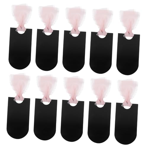 ROMISBABA 20stücke Schwarze Acryl Platzkarten Mit Schleife Elegante Namensschilder Für Hochzeiten Dinnerpartys Und Reservierungen Wiederverwendbar Und Vielseitig von ROMISBABA