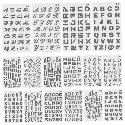ROMISBABA 20 Stück Teiliges Alphabet Schablonen aus Kunststoff Wiederverwendbare Buchstaben Schablonen für Präzises Malen Scrapbooking DIY Journaling Wandbemalung und Kreative ROMISBABA 20 Stück Teiliges Alphabet Schablonen aus Kunststoff Wiederverwendbare Buchstaben Schablonen für Präzises Malen Scrapbooking DIY Journaling Wandbemalung und Kreative von ROMISBABA