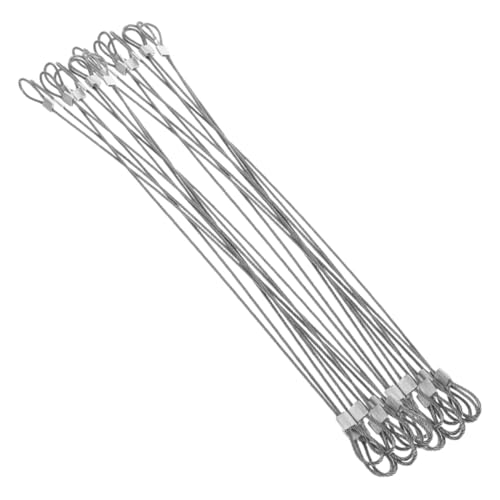ROMISBABA 20 Stück Teiliges Edelstahl Sicherheitsseil mit Schlaufe Rostfrei Leicht und Robust Vielseitig Einsetzbar für Heim Baustelle und Bühne Langlebiges Stahlkabel für Befestigung und von ROMISBABA