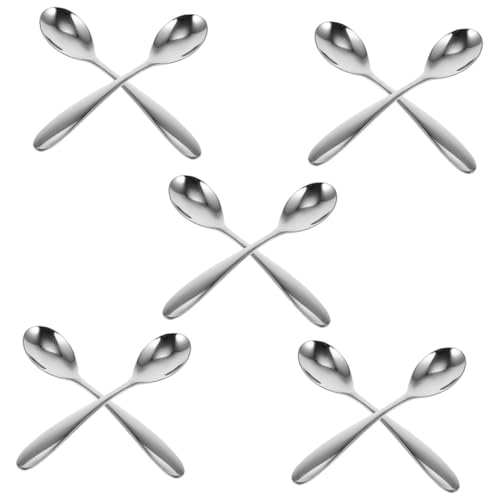 ROMISBABA 20 Stück Teiliges Kaffeelöffel aus Rostfreiem Edelstahl Kleine Dessert und Teelöffel Rostbeständig Ergonomisch Geformt Leicht und Tragbar zum Kaffee und Espressogenuss von ROMISBABA