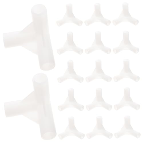 ROMISBABA 20 Stück Teiliges Kunststoff Zeltverbinder für Pavillon und Zeltgestell Stabile Leichte Ersatzteile für Gartenzelte und Partyzelte Weiße Canopy Fittings für Outdoor Einsatz von ROMISBABA