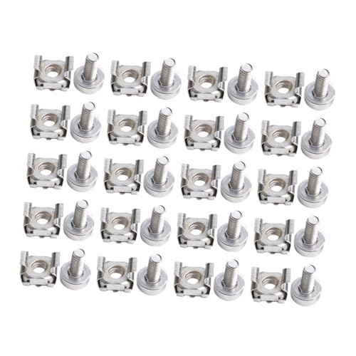 ROMISBABA 20 Stück Teiliges Montageschrauben Set mit Käfigmuttern aus Eisen Robuste Netzwerk Rack Hardware für Server Schränke Einfache Installation Professionelles Design Ersatzteile für ROMISBABA 20 Stück Teiliges Montageschrauben Set mit Käfigmuttern aus Eisen Robuste Netzwerk Rack Hardware für Server Schränke Einfache Installation Professionelles Design Ersatzteile für von ROMISBABA