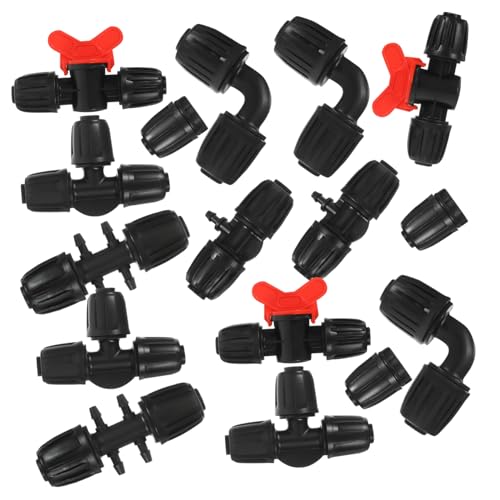 ROMISBABA 20 Stück Teiliges PE Schlauchverbinder mit und Vielseitige Gartenbewässerungsanschlüsse für Tropfsysteme Stabile Durchflussregelung Kompatibel mit PE Schläuchen von ROMISBABA