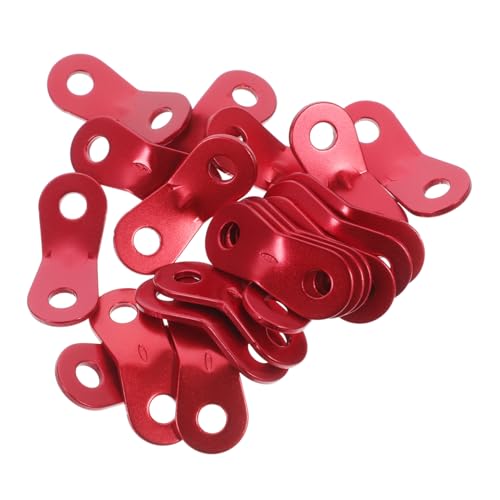 ROMISBABA 20 Stück Teiliges Zeltseil Spanner aus roter Aluminiumlegierung Verstellbare Outdoor Zelt schnurspanner mit Anti rutsch Funktion Geeignet für Camping Windfestes Zeltschnur Zubehör von ROMISBABA