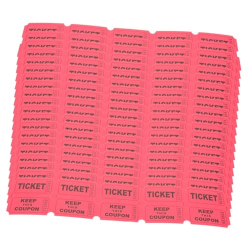 ROMISBABA 200 Stück Raffle Tickets Rot Fortlaufend Papierlose für Festival Party Veranstaltungen Gewinnspiele Feier von ROMISBABA
