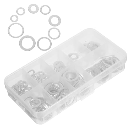 ROMISBABA 200 Stück Teiliges Aluminium Dichtungsunterlegscheiben Hitzebeständig Robust Präzise Passform für Ölablassschrauben Ersatz mit Praktischer Aufbewahrungsbox für Wartung und ROMISBABA 200 Stück Teiliges Aluminium Dichtungsunterlegscheiben Hitzebeständig Robust Präzise Passform für Ölablassschrauben Ersatz mit Praktischer Aufbewahrungsbox für Wartung und von ROMISBABA