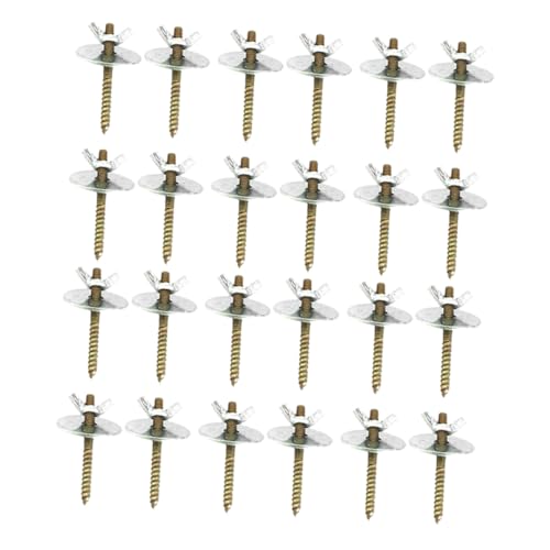 ROMISBABA 24 Sätze Vogelkasten Schrauben Teilig Metall Befestigung Vogelkäfig Sitzstangen Schrauben Zubehör für Wellensittiche Papageien Käfigständer Langlebig von ROMISBABA