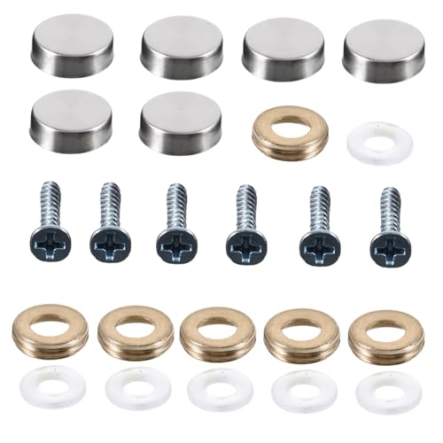 ROMISBABA 24 Stück Dekorative Schrauben für Spiegel und Acryl Hochwertige Befestigungsschrauben mit Metallkappen für Möbel und Glaswaren Stabil und Zuverlässig ROMISBABA 24 Stück Dekorative Schrauben für Spiegel und Acryl Hochwertige Befestigungsschrauben mit Metallkappen für Möbel und Glaswaren Stabil und Zuverlässig von ROMISBABA