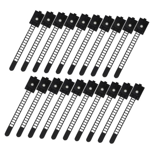 ROMISBABA 25 Stck Teiliges Selbstklebendes Kabelclip Verstellbare Kabelbinder zur Kabelorganisation Flexible Kabelmanagement Clips für Büro und Schreibtisch Einfache Montage Vielseitig von ROMISBABA