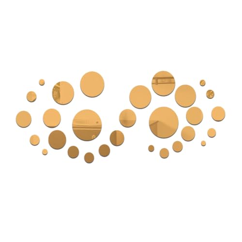 ROMISBABA 29 Stück Teiliges Acryl Spiegel Wandsticker Selbstklebend Rundes in Gold Umweltfreundlich Reflektierende Oberfläche für Wohnzimmer Fliesen Schränke DIY Wandgestaltung ROMISBABA 29 Stück Teiliges Acryl Spiegel Wandsticker Selbstklebend Rundes in Gold Umweltfreundlich Reflektierende Oberfläche für Wohnzimmer Fliesen Schränke DIY Wandgestaltung von ROMISBABA