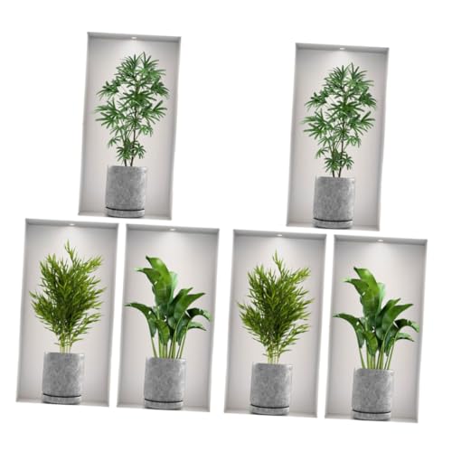 ROMISBABA 2Sätze DIY Pflanzen Wandaufkleber für Schlafzimmer und Wohnzimmer Pflanzen Design Selbstklebend Anzubringen Teiliges von ROMISBABA