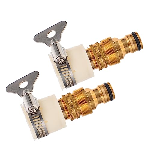 ROMISBABA 2Stücke Aluminiumlegierungs Wasserhahnadapter Adapter für Gartenschlauch Bewässerungssystem Langlebig und Rostfrei für Gartenarbeit von ROMISBABA