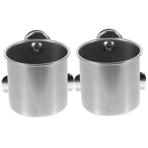 ROMISBABA 2Stücke Futter Wasserschalen für Käfige Hochwertige Futternäpfe mit Clip Praktische Lösung für Papageien und Wellensittiche zu Reinigen von ROMISBABA