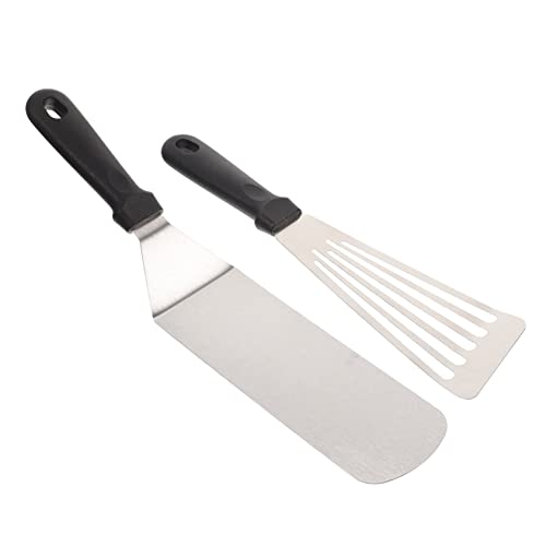 ROMISBABA 2Stücke Grillspatel Teiliges BBQ Spatel mit Langem Pfannkuchenspatel und Schaufelförmigem Fischspatel für Grill und Restaurant Langlebig ROMISBABA 2Stücke Grillspatel Teiliges BBQ Spatel mit Langem Pfannkuchenspatel und Schaufelförmigem Fischspatel für Grill und Restaurant Langlebig von ROMISBABA