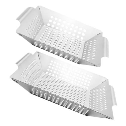 ROMISBABA 2Stücke Teiliges Grillkorb Multifunktionale Gemüsegrillkörbe für Camping und Outdoor für Bbq und Picknick ROMISBABA 2Stücke Teiliges Grillkorb Multifunktionale Gemüsegrillkörbe für Camping und Outdoor für Bbq und Picknick von ROMISBABA