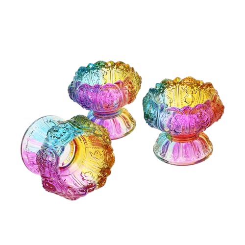 ROMISBABA 3 Stück Butter Lamp Holder aus Kristallglas Dekorative Buddhistische Kerzenhalter mit Elegantem Design Langlebig und Pflegeleicht als Deko für Wohnzimmer und Spirituelle Räume ROMISBABA 3 Stück Butter Lamp Holder aus Kristallglas Dekorative Buddhistische Kerzenhalter mit Elegantem Design Langlebig und Pflegeleicht als Deko für Wohnzimmer und Spirituelle Räume von ROMISBABA