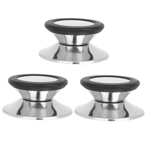 ROMISBABA 3 Stück Edelstahl Topfdeckelgriff mit Hitzebeständigem Silikonring Teiliges Praktischer Ersatzknopf für Kochtöpfe Verbrennungsfreier Griffschutz Einfache Montage Sicherer ROMISBABA 3 Stück Edelstahl Topfdeckelgriff mit Hitzebeständigem Silikonring Teiliges Praktischer Ersatzknopf für Kochtöpfe Verbrennungsfreier Griffschutz Einfache Montage Sicherer von ROMISBABA