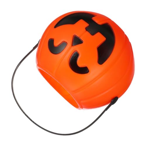 ROMISBABA 3 Stück Halloween Kürbis Eimer Kinderfreundlich Leicht Tragbar Mit Griff Für Süßigkeiten Trick Treat Party Deko Innen Außen Spaßiger Kürbis Candy Bucket von ROMISBABA
