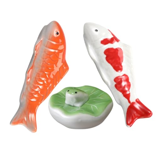ROMISBABA 3 Stück Keramik Schwimmende Fischfiguren Roter Koi Rot Gefleckter Fisch Frosch Teich Schwimmdeko Aquarium Verzierung für Garten und Wohnraum ROMISBABA 3 Stück Keramik Schwimmende Fischfiguren Roter Koi Rot Gefleckter Fisch Frosch Teich Schwimmdeko Aquarium Verzierung für Garten und Wohnraum von ROMISBABA