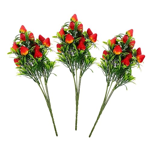 ROMISBABA 3 Stück Künstliche Erdbeerzweige Realistisch Rot gelb Dekorative Kunstpflanzen für Vase Party Hochzeit und Innenbereich Naturgetreue Beerenzweige als Tischdeko und Bouquetfüllung ROMISBABA 3 Stück Künstliche Erdbeerzweige Realistisch Rot gelb Dekorative Kunstpflanzen für Vase Party Hochzeit und Innenbereich Naturgetreue Beerenzweige als Tischdeko und Bouquetfüllung von ROMISBABA