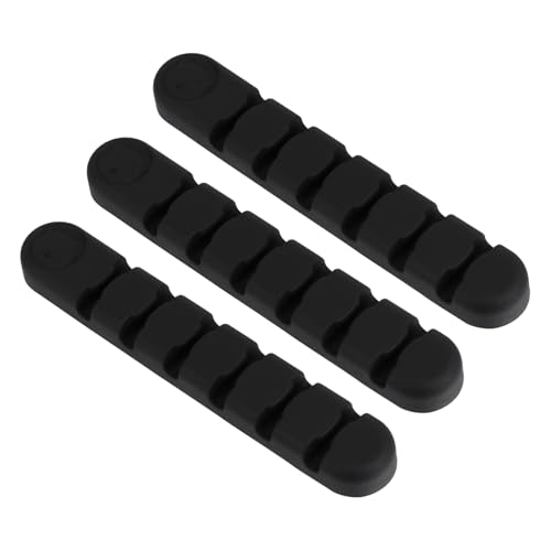 ROMISBABA 3 Stück Niedliche Kabelclips aus Flexiblem Silikon Selbstklebende Kabelhalter für Schreibtisch und Büro Vielseitige Kabelführung für Daten Tastatur Kopfhörerkabel Schwarz ROMISBABA 3 Stück Niedliche Kabelclips aus Flexiblem Silikon Selbstklebende Kabelhalter für Schreibtisch und Büro Vielseitige Kabelführung für Daten Tastatur Kopfhörerkabel Schwarz von ROMISBABA