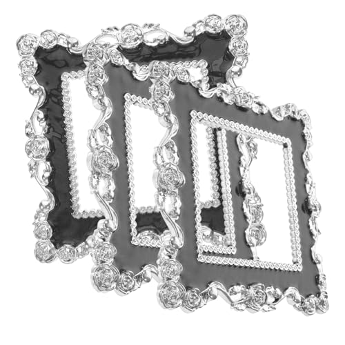 ROMISBABA 3 Stück Resin Lichtschalter Aufkleber Modell Steckdosenabdeckung mit Silberner Umrandung Abnehmbar Strapazierfähig Europäischer Stil Dekorative Wandsticker für Wohn und von ROMISBABA