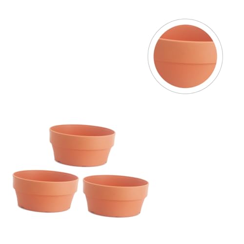 ROMISBABA 3 Stück Runde Kunststoff Blumentöpfe mit Abflussloch Orangefarbene Pflanzschalen für Drinnen und Draußen für Sukkulenten Gartenbedarf und Bonsai Pflanzen ROMISBABA 3 Stück Runde Kunststoff Blumentöpfe mit Abflussloch Orangefarbene Pflanzschalen für Drinnen und Draußen für Sukkulenten Gartenbedarf und Bonsai Pflanzen von ROMISBABA