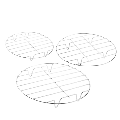 ROMISBABA 3 Stück Teiliges Edelstahl Dampfgarer Rack Hitzebeständiges Vielseitiges Dämpfgestell für Campingzubehör und Küchengebrauch Langlebig Leicht zu Reinigen von ROMISBABA