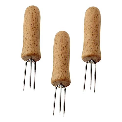 ROMISBABA 3 Stück Teiliges Gabeln mit Holzgriff Obstgabeln Maiskolbenhalter für Grill und Küche für Snacks Fingerfood und Camping ROMISBABA 3 Stück Teiliges Gabeln mit Holzgriff Obstgabeln Maiskolbenhalter für Grill und Küche für Snacks Fingerfood und Camping von ROMISBABA
