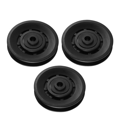 ROMISBABA 3 Stück Teiliges Kunststoff liftrolle mit Metallkern und Gleitlager Umlenkrolle für Krafttraining Einfache Montage Glatte Kanten Kompatibel als Ersatzteil für Fitnessgeräte von ROMISBABA